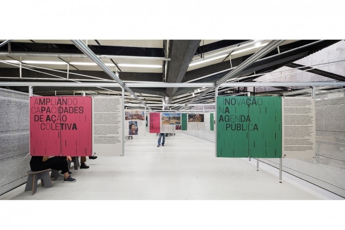 Pavilhão Gife, São Paulo SP Brasil, 2019. Vitor Pena, Victoria Braga, André Vitiello, Inaê Monteiro Negrão, Clara Varandas Abussamra, Luisa Capalbo Menezes, Victor Salviano Isawa e Luiz Gomes da Silva (arquitetura e montagem), Maria Cau Levy e André Stefa<br />Foto Rafaela Netto 