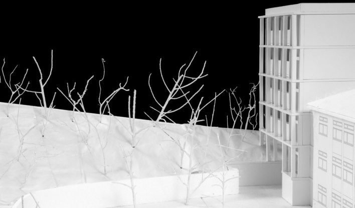 A torre e a mata. Maquete de trabalho<br />Foto Laura Castro Caldas & Paulo Cintra 