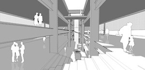 vazio galeria longitudinal<br />Imagem dos autores do projeto 