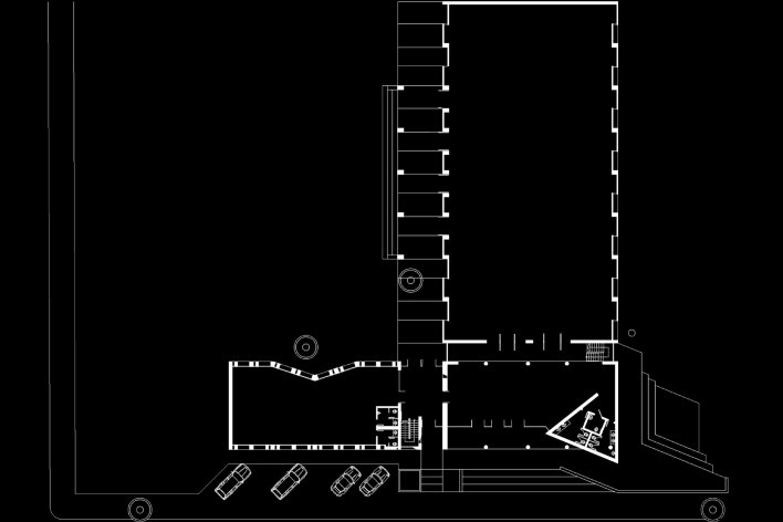 Cootrapar – cooperativa de trabajadores de aceros del Paraguay. Planta baja. Arq. Luis Alberto Elgue y Arq. Cynthia Solis Patri. Villa Hayes, Paraguay. 2007 – 2008.