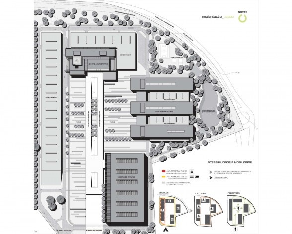 Concurso Sistema Fecomércio‐RS, implantação. Gabriel Cruz Grandó e equipe, 2º lugar, 2011