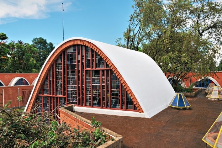 Residência dos Padres Claretianos, Batatais SP Brasil, 1984. Arquitetos Affonso Risi e José Mario Nogueira<br />Foto Wagner Abrahão Jr, 2011 
