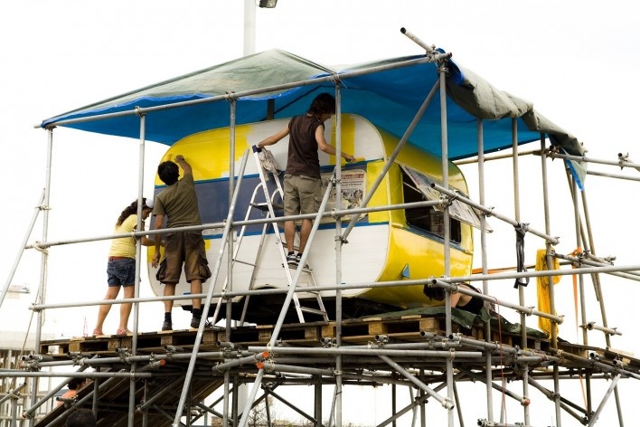 We Can Xalant, construcción, Mataró, Barcelona, 2009<br />Foto divulgación 