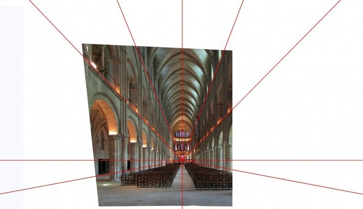 Abadia de San Remi, em Reims, França<br />Fotomontagem Victor Hugo Mori, 2014 