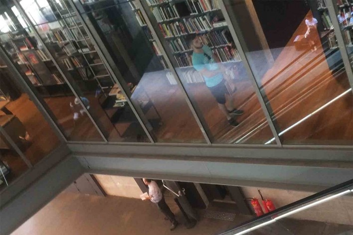 Instituto Moreira Salles, biblioteca, São Paulo, 2017. Arquitetos Vinicius Andrade e Marcelo Morettin<br />Foto Abilio Guerra 