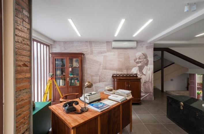Casa Lutzenberger, recepção. Reforma Kiefer arquitetos