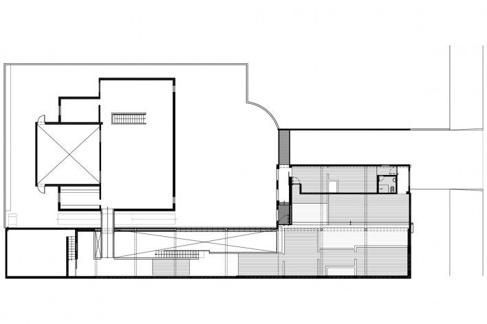 Planta. Galeria Vermelho. P.M. da Rocha e Piratininga Arquitetos Associados. São Paulo, 2007<br />divulgação 