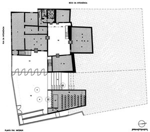 Anexo do Museu do Ouro de Sabará. Planta térreo<br />Imagem do autor do projeto 