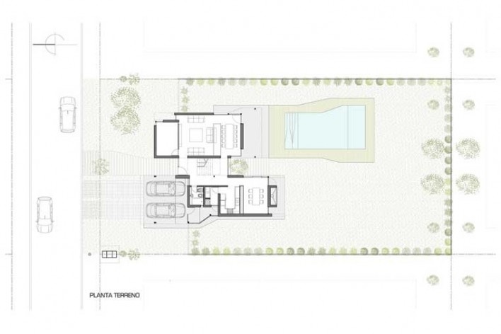 Casa H, ubicación, Funes, Argentina. Arquitectos Matías Blas Imbern y Agustina González Cid