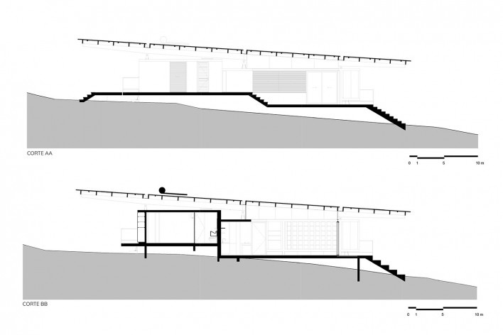 Palicourea House, AA and BB sections (block A), São Jorge GO Brasil, 2021. Architects Daniel Mangabeira, Henrique Coutinho and Matheus Seco / Bloco Arquitetos<br />Imagem divulgação / disclosure image  [Bloco Arquitetos]