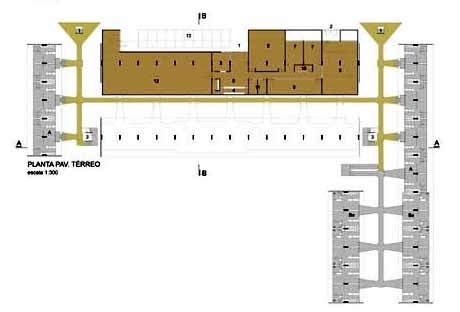 Planta Pavimento Térreo<br />Imagem dos autores do projeto 
