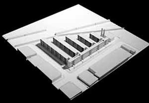 Maquete – Implantação<br />Imagem dos autores do projeto 