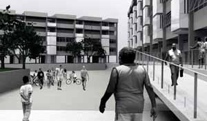 Perspectiva da Praça<br />Imagem dos autores do projeto 