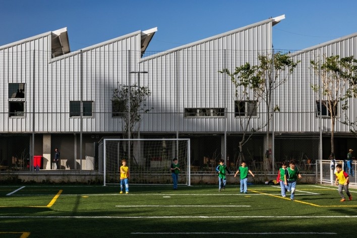 Nova sede da Beacon School, São Paulo SP Brasil, 2016. Arquitetos Vinicius Andrade, Marcelo Morettin, Marcelo Maia Rosa e Renata Andrulis / Guido Otero e Ricardo Gusmão (autores) / Andrade Morettin Arquitetos / Gusmão Otero Arquitetos Associados<br />Foto / photo Nelson Kon 