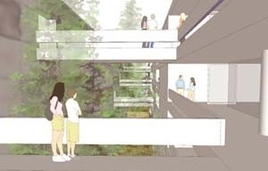 Perspectiva interna<br />Imagem dos autores do projeto 