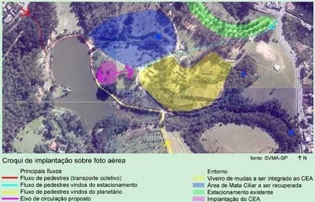 Croqui de implantação<br />Imagem dos autores do projeto 