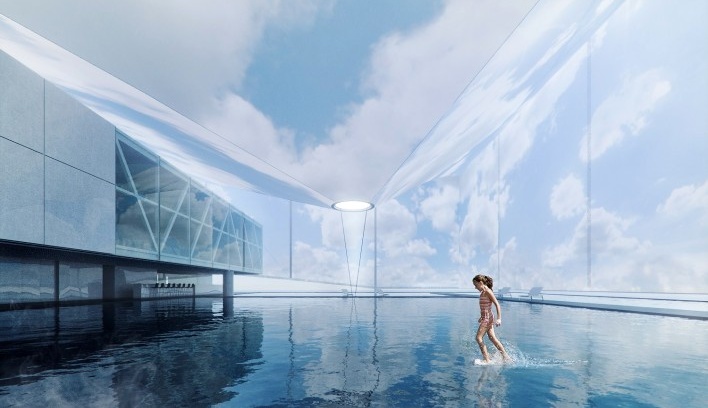 Pavilhão do Brasil Expo Dubai 2020, maquete eletrônica do espaço expositivo com video mapping, Dubai/Emirados Árabes Unidos, 2018. Arquitetos José Paulo Gouvêa, Marta Moreira, Martin Benavidez e Milton Braga<br />Imagem divulgação  [Acervo BEN-AVID/MMBB Arquitetos/JPG.ARQ]