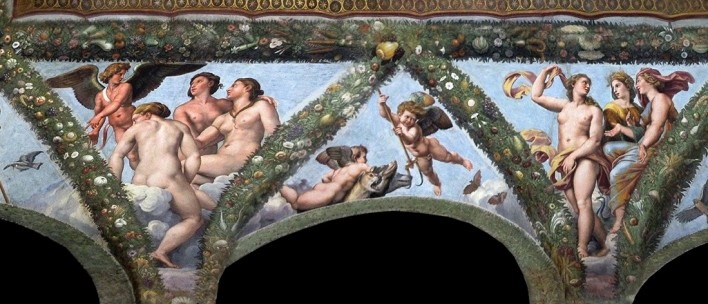 Rafael Sanzio, Loggia di Amore e Psiche, detalhe, Vila Farnesina, Roma<br />Foto Victor Hugo Mori 