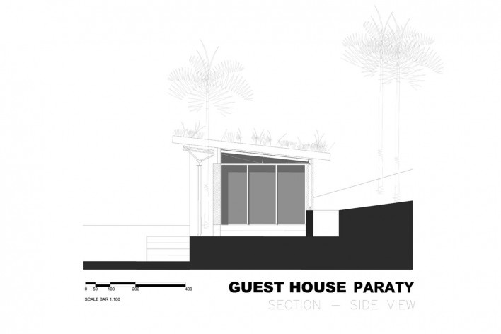 Guest House Paraty, section, São Luiz do Paraitinga SP Brasil. CRU! Architects and Sven Mouton<br />Imagem divulgação  [Acervo CRU! Architects e Sven Mouton]
