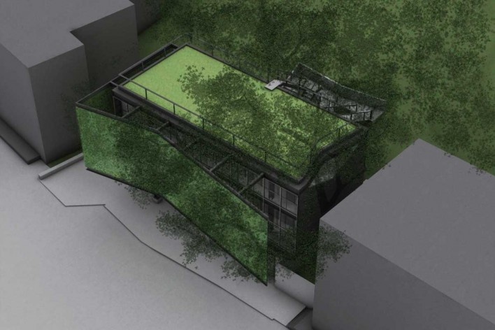 Edifício Beta PUC-Rio, 3D da área, Marcos Favero, Andrés Passaro e Diego Portas, menção honrosa categoria profissional/ obras concluídas. Rio de Janeiro, RJ, 2008-2009.