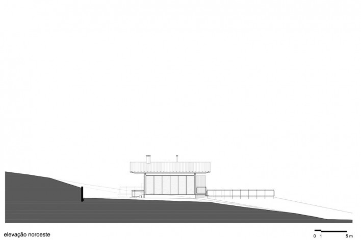 Residência Piracaia, elevação noroeste, Piracaia SP Brasil, 2012-2014. Arquitetos Lua Nitsche e Pedro Nitsche<br />Imagem divulgação  [Nitsche Arquitetos Associados]