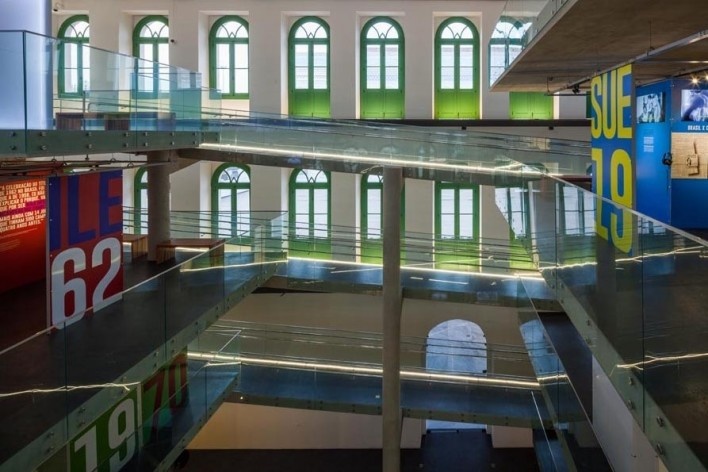 Arquiteto Ney Caldatto, Museu Pelé. Santos, 2014<br />Foto Nelson Kon 