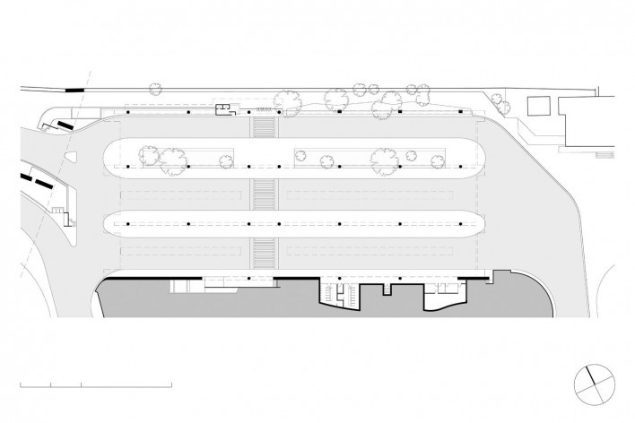 Núcleo de Arquitetura, Terminal de ônibus Lapa, planta plataforma, São Paulo, 2003