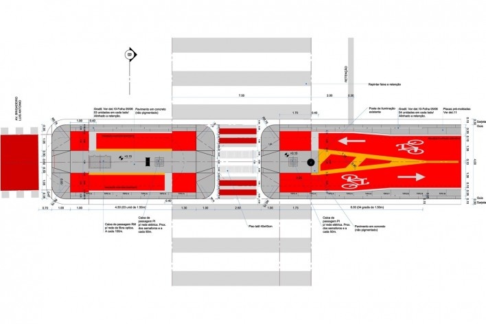 Ciclovia Paulista/ Travessia de pedestres<br />Studio GGA 