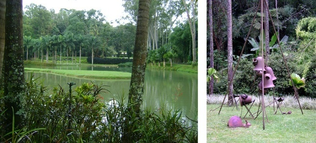 O lago / a obra "Deleite", de Tunga<br />Foto Denise Teixeira 