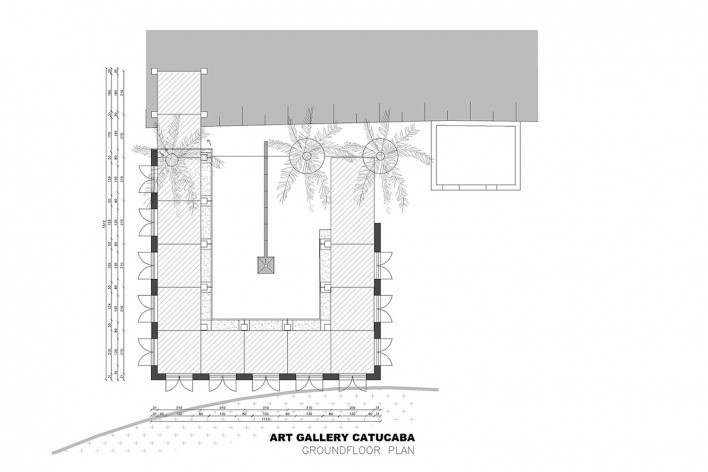 Art Gallery Catucaba, plan, São Luiz do Paraitinga SP Brasil, 2017. Arquiteto Sven Mouton / escritorio CRU! Architects<br />Imagem divulgação  [Acervo CRU! Architects/ Sven Mouton]