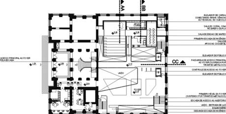 Planta nível +5,13<br />Imagem dos autores do projeto 