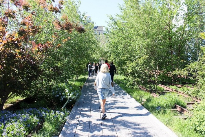 High Line, desenho de piso, Nova York, 23 maio 2015<br />Foto Sarah Suassuna 