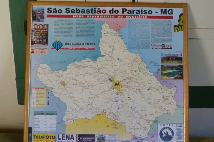 Localização do município São Sebastião do Paraíso, Estado de Minas Gerais<br />Foto Michel Gorski 