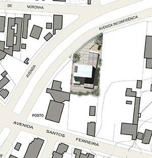 Implantação na cidade<br />Imagem do autor do projeto 