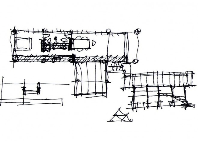 Casa nº 7, croquis, Praia de Itamambuca, Ubatuba. Arquiteto Eduardo Martins de Mello, 2008
