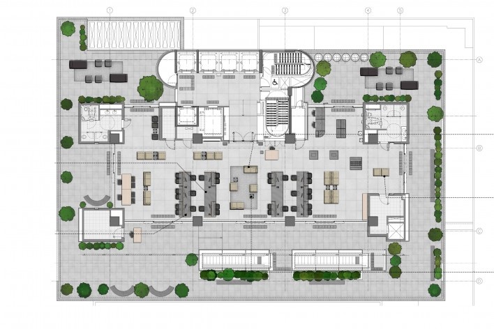 Sesc Avenida Paulista, planta pilotis, escritório Königsberger Vannucchi, 2018<br />Imagem divulgação  [Königsberger Vannucchi Arquitetos Associados]