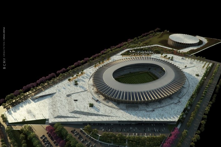 Reforma do estádio Governador Magalhães Pinto, Mineirão<br />Imagens BCMF Arquitetos / Casa Digital 