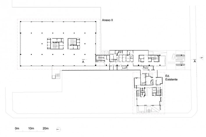Aflalo & Gasperini Arquitetos e Bross Consultoria e Arquitetura, Grupo de Apoio ao Adolescente e à Criança com Câncer – Graacc, São Paulo, 2014. Planta pavimento térreo<br />Imagem divulgação  [Aflalo & Gasperini Arquitetos]