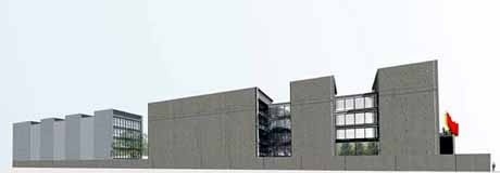 Vista lateral norte<br />Imagem do autor do projeto 