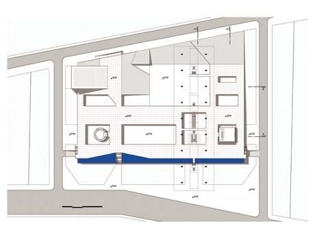 Planta Praça – nível 750<br />Imagem dos autores do projeto 