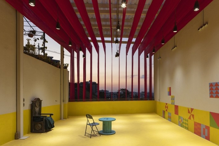 Centro Cultural Lá da Favelinha, Belo Horizonte MG, 2021. Arquitetos Fernando Maculan e Joana César Magalhães (autores) / Coletivo Levante<br />Foto Leonardo Finotti 
