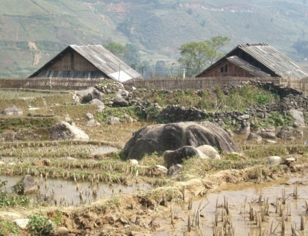 Sapa, Vale Muong Hoa, desnível <br />Foto Lucia Maria Borges de Oliveira 