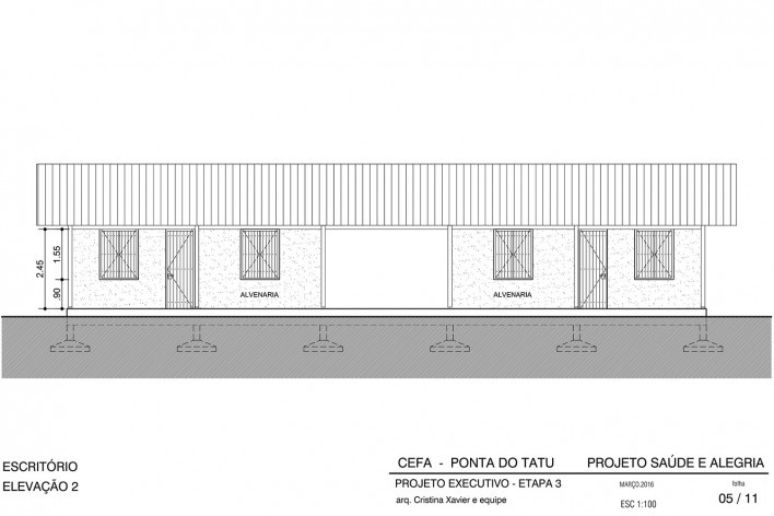 Centro Experimental Floresta Ativa - CEFA, elevação escritório, RESEX Tapajó-Arapiuns PA. Arquiteta Cristina Xavier<br />Imagem divulgação 