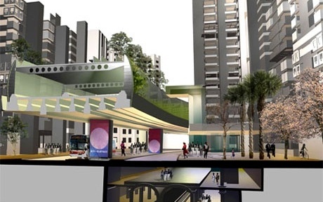 Corte perspectivado do projeto<br />Imagem do autor do projeto 
