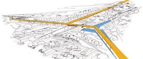 Vista aérea do Zigurate e Administração<br />Imagem dos autores do projeto 