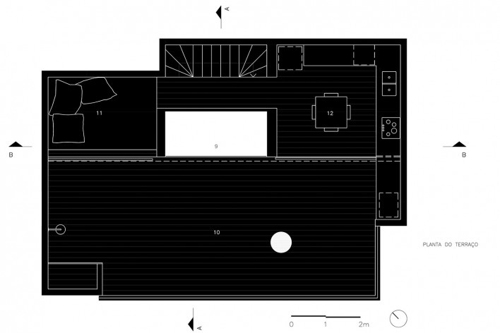 Apartamento Vazio, planta terraço, São Paulo, 2015, arquitetos Marina Acayaba e Juan Pablo Rosenberg<br />Imagem divulgação 