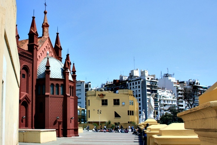 Centro Cultural Recoleta: terraço <br />Foto Bruno Silveira Carvalho 