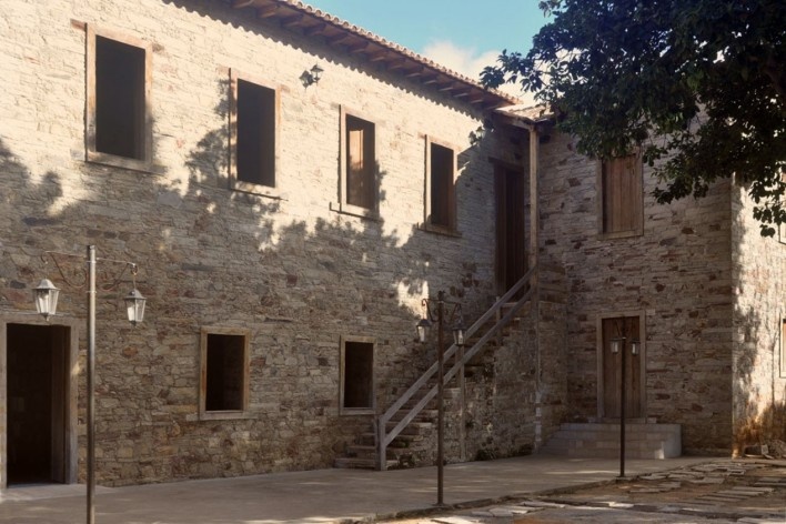 Fachada interna da Casa da Cultura de Grão Mogol<br />Foto Ana Alaíde Amaral 
