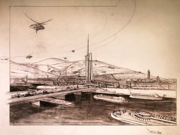 Broadacre City, Frank Lloyd Wright, mostra “The Human Insect: Antenna Architectures 1887-2017”<br />Foto Ana Tagliari / Wilson Florio, 2018 