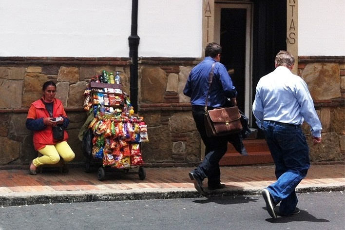 Vendedores ambulantes de Bogotá<br />Foto Abilio Guerra 